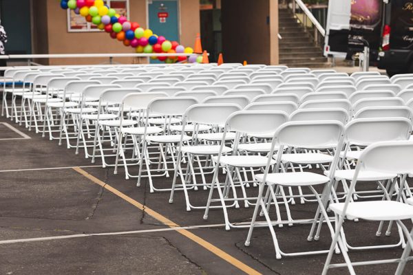 White Plastic Folding Chair - Image 5