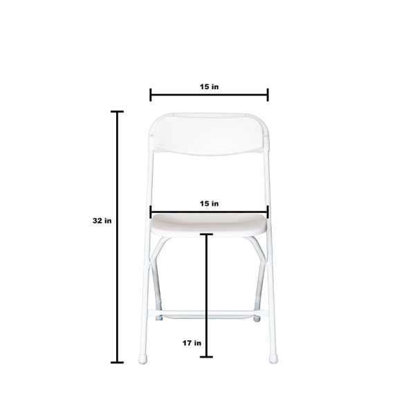 White Plastic Folding Chair - Image 2