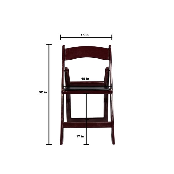 Mahogany Resin Chair with Padding - Image 2