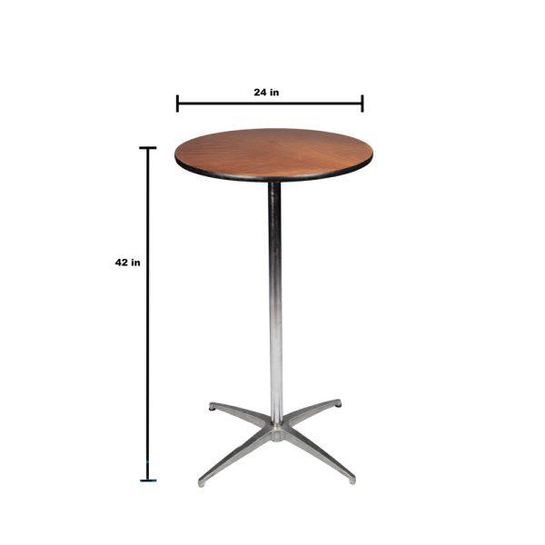 24in Round Tall Cocktail Table - Image 2