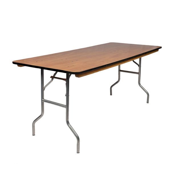 6ft Banquet Wood Table