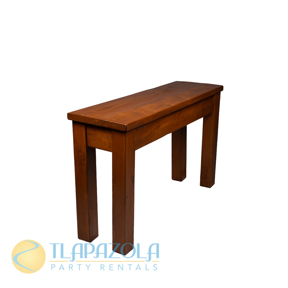 4ft Walnut Console Table for Rent in Los Angeles LA Party Rentals