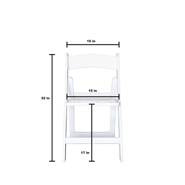 White Resin Chair with Padding - Image 2