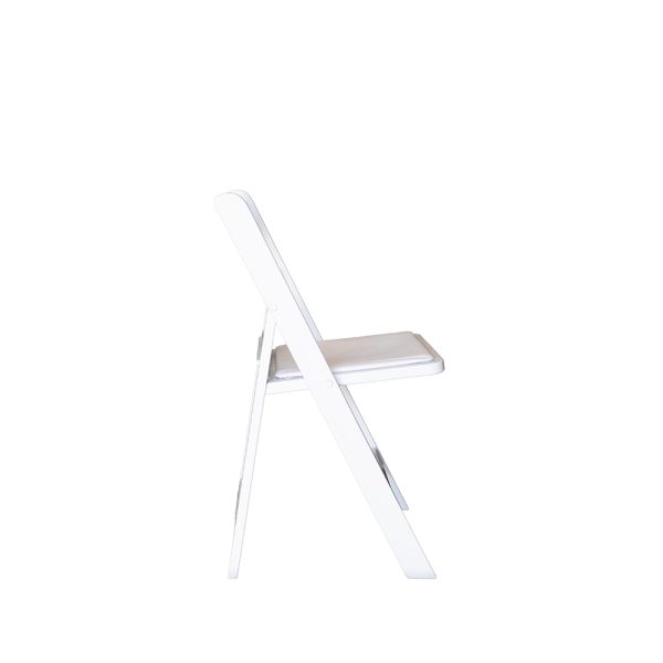 White Resin Chair with Padding - Image 3