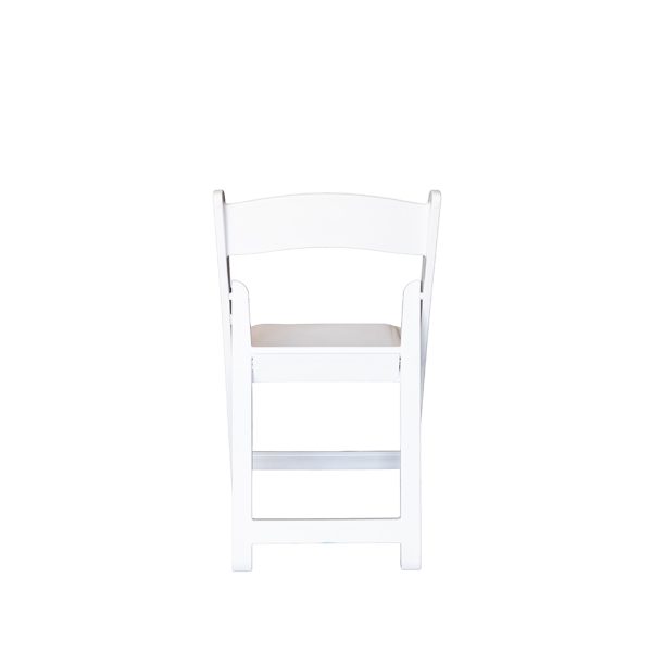 White Resin Chair with Padding - Image 4