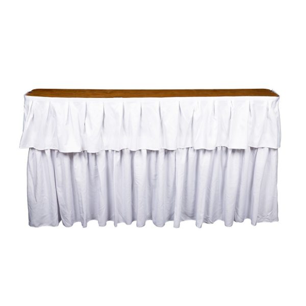 6ft Bar with White Skirt