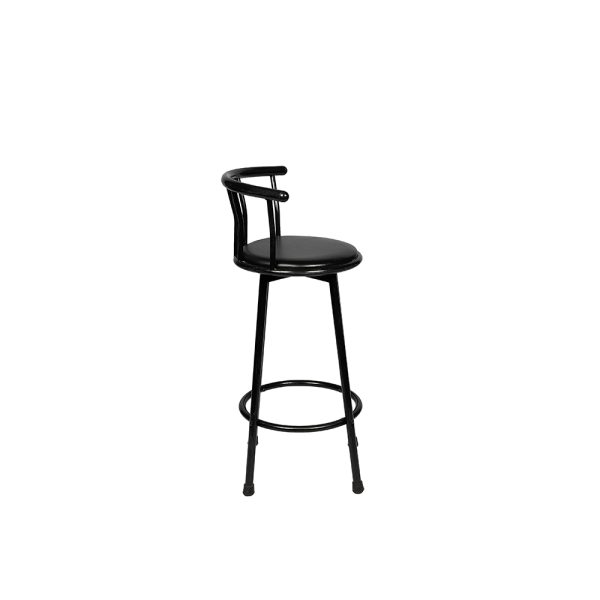 Swivel Black Pad Bar Stool - Image 3