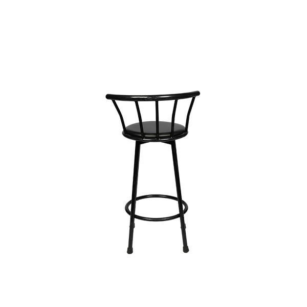 Swivel Black Pad Bar Stool - Image 4