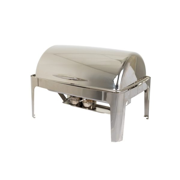 8qt Roll Top Chrome Trim Chafer - Image 2