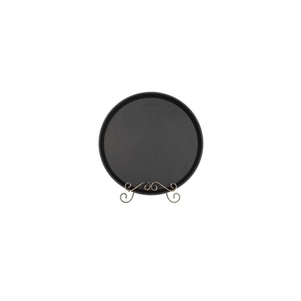 14in Round Black Serving Tray