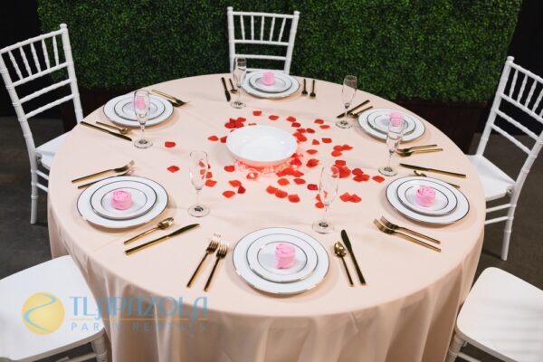 108in Round Polyester Tablecloth - Image 2