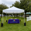 10x10 white canopy rental setup for a community event in Los Angeles