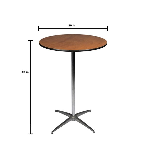 30in Round Tall Cocktail Table - Image 2