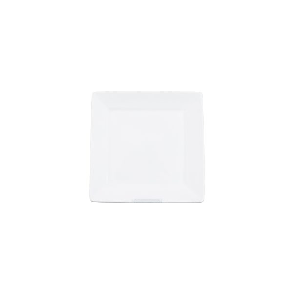 8.5in Bright White Square Dessert Salad Plate 5 /Set