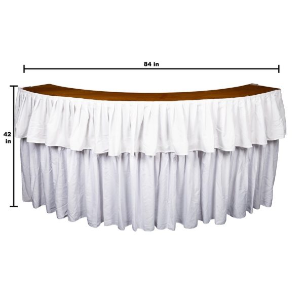 7ft Serpentine Bar with White Skirt - Image 2