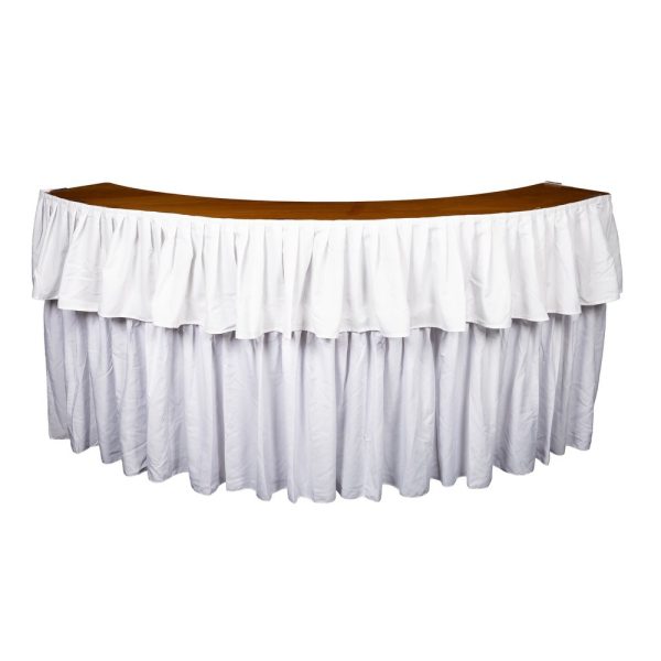 7ft Serpentine Bar with White Skirt