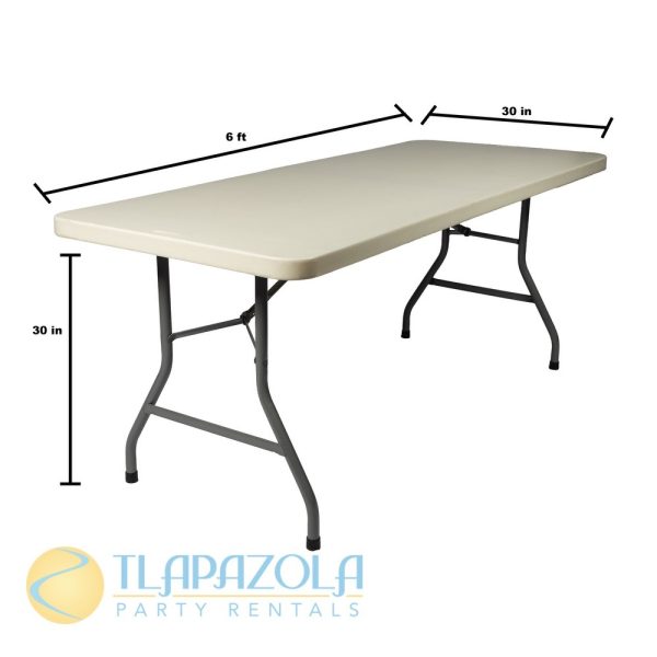 6ft Plastic Folding Table - Image 2