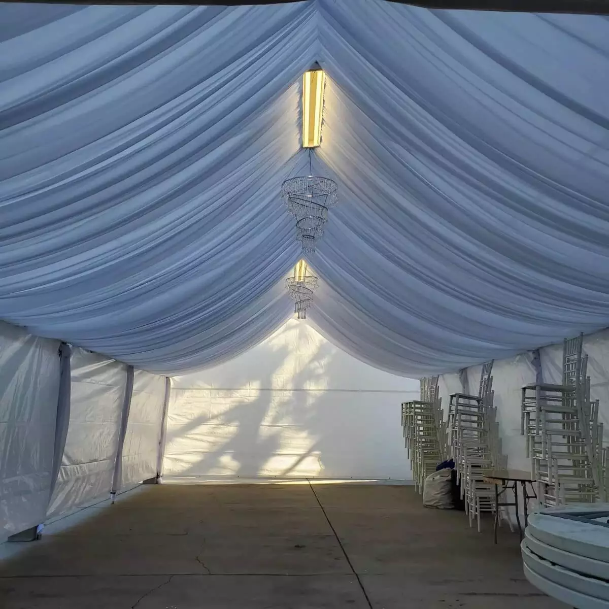 Tent Ceiling Drappins Rental in Los Angeles | Drappings for Rent