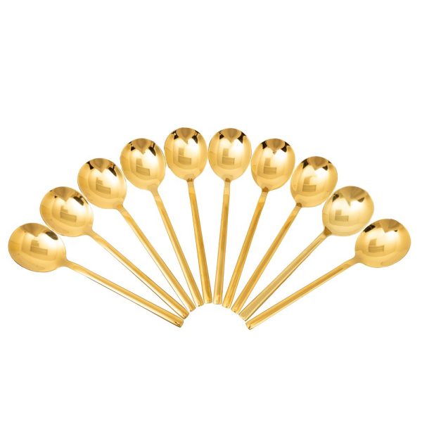 Gold Dinner Spoon 10/Set - Image 2