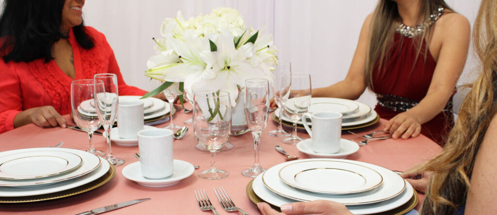 tlapazola party rental dinner ware, and chinaware, spring wedding party set up