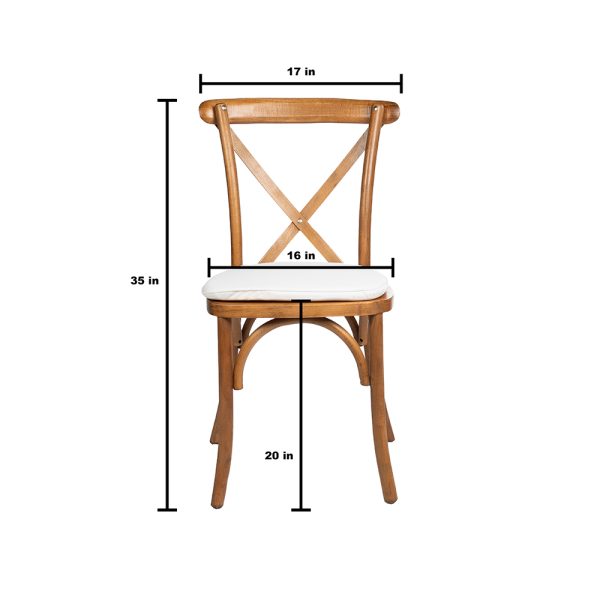 Cross-Back Natural Chair - Image 2