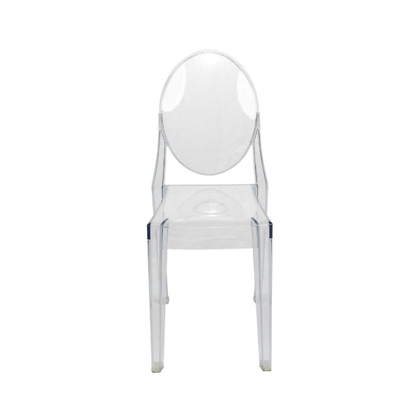 Round Back Clear Ghost Chair