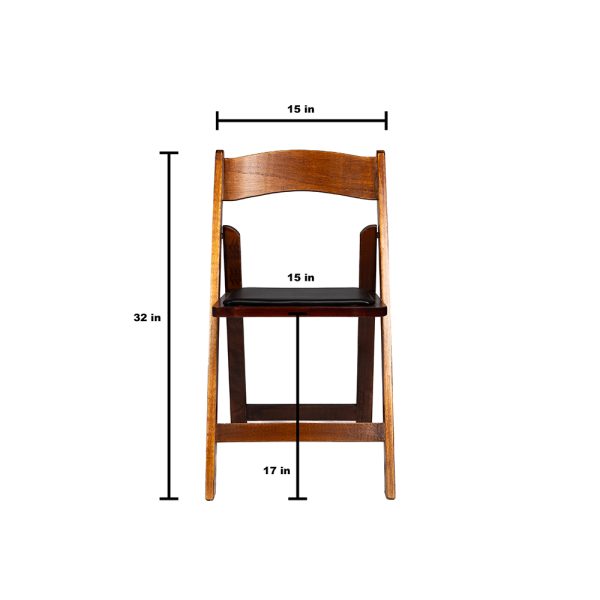 Fruitwood Folding Chair With Padding - Image 2