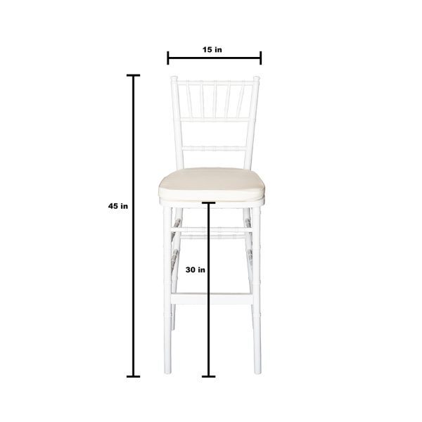 Chiavari White Bar Stool - Image 2