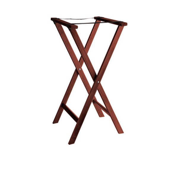 32in Folding Wood Tray Stand