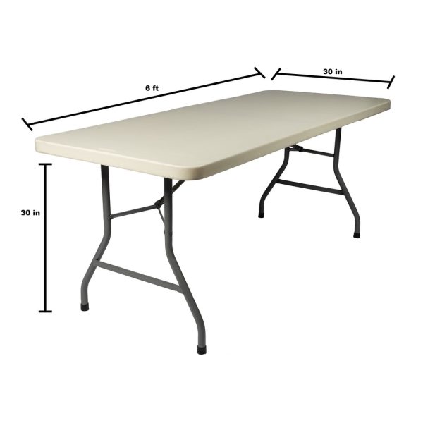 6ft Plastic Rectangular Table - Image 2