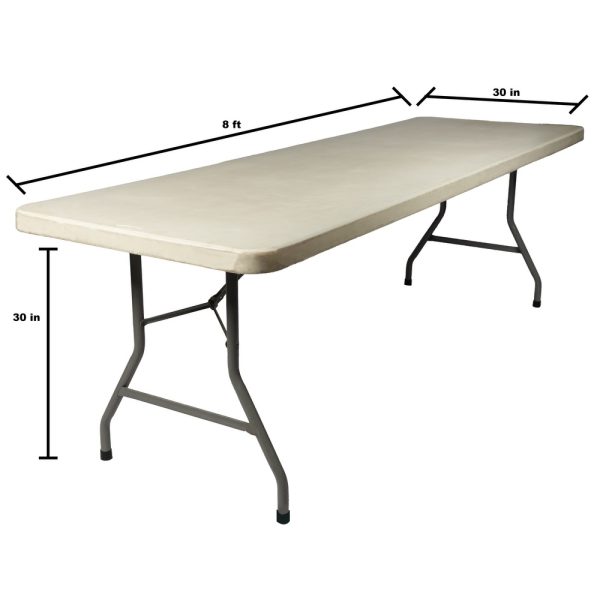 8ft Plastic Rectangular Table - Image 2