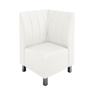 White leather corner sofa couch for lounge rental