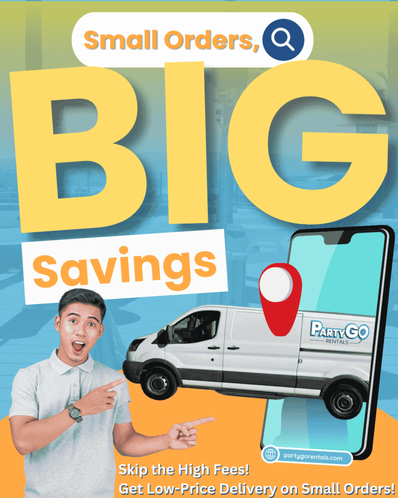 low- price delivery on small orders with partygo!, big savings