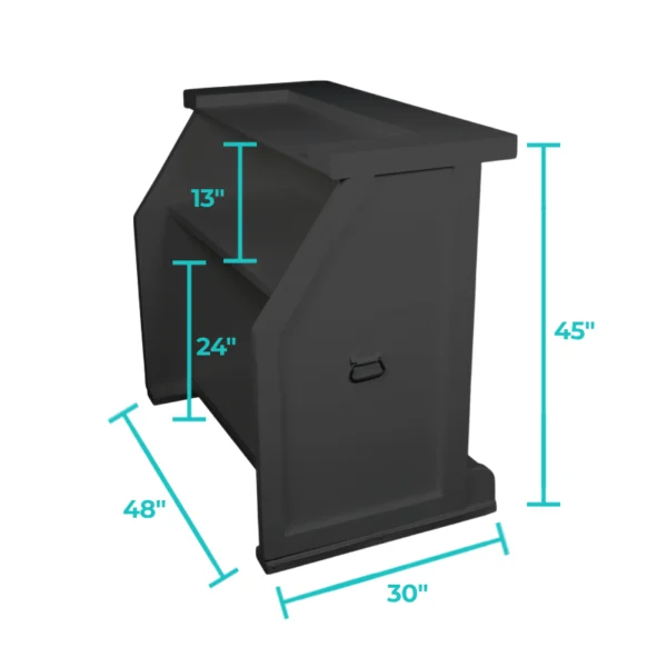 4ft Black Wood Bar - Image 3