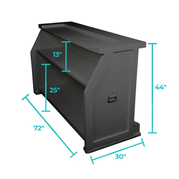 6ft Black Wood Bar - Image 3